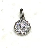 Pendente Donna in Oro bianco Cubic Zirconia FIORE ZIRC OV 1.10 B